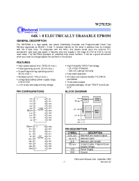 Datasheet W27E520W-70 manufacturer Winbond