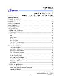 Datasheet W28V400BT85C manufacturer Winbond