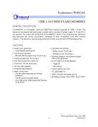 Datasheet W49F201 производства Winbond