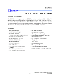 Datasheet W49F201-55 производства Winbond