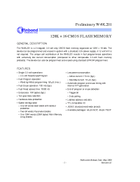 Datasheet W49L201S-90 производства Winbond