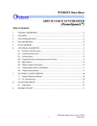 Datasheet W528S50 производства Winbond