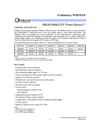 Datasheet W583M02 производства Winbond