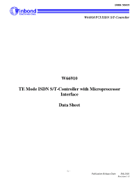 Datasheet W66910CD производства Winbond