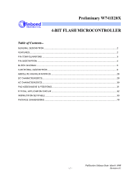 Datasheet W741E204 производства Winbond