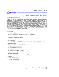 Datasheet W77C58 производства Winbond