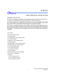 Datasheet W78C32C производства Winbond