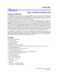 Datasheet W78C438CP производства Winbond