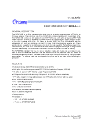 Datasheet W78E516B производства Winbond