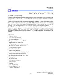 Datasheet W78L51-24 производства Winbond