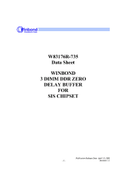 Datasheet W83176R-735 производства Winbond