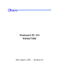 Datasheet W83627THF производства Winbond