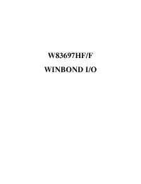 Datasheet W83697HFFDC производства Winbond