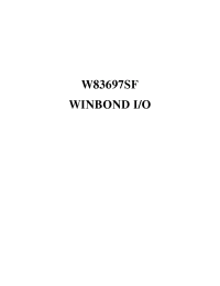 Datasheet W83697SF производства Winbond