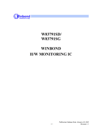 Datasheet W83791SG производства Winbond