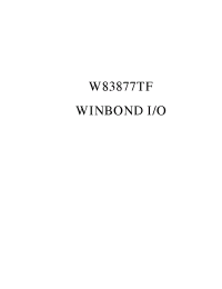 Datasheet W83877TF производства Winbond
