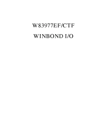 Datasheet W83977CTF производства Winbond