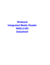 Datasheet W83L518D производства Winbond