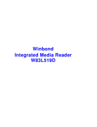 Datasheet W83L519D производства Winbond