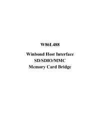 Datasheet W86L488AY производства Winbond