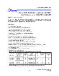 Datasheet W9135xN производства Winbond