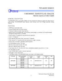 Datasheet W91466N производства Winbond