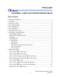 Datasheet W964L6ABN70 производства Winbond