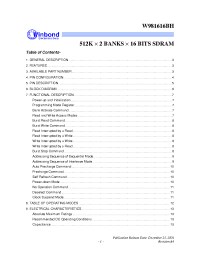 Datasheet W981616BH-7 производства Winbond