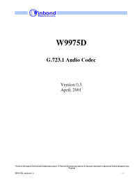 Datasheet W9975D производства Winbond