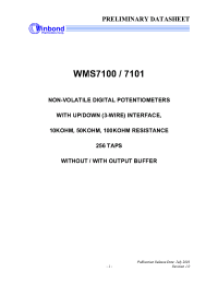 Datasheet WMS7100050M производства Winbond