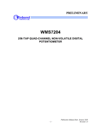 Datasheet WMS7204P-20 производства Winbond