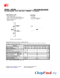 Datasheet 1N5394 производства Wing Shing