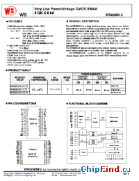 Datasheet WS628512LLT-70 производства Wing Shing
