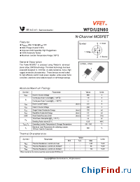 Datasheet WFD2N60 manufacturer Wisdom