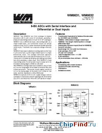 Datasheet WM0831ID manufacturer Wolfson