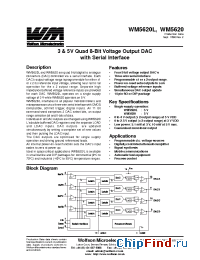 Datasheet WM5620 manufacturer Wolfson