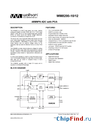 Datasheet WM8200-10 manufacturer Wolfson