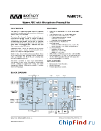 Datasheet WM8737 manufacturer Wolfson
