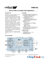 Datasheet WM8750L manufacturer Wolfson