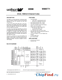 Datasheet WM8771EFT/V manufacturer Wolfson