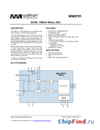 Datasheet WM8781GEDR manufacturer Wolfson