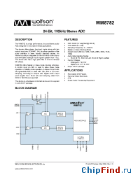 Datasheet WM8782SEDS manufacturer Wolfson