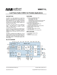Datasheet WM9711 производства Wolfson