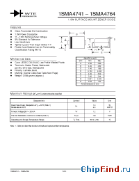 Datasheet 1SMA47xx-T1 производства WTE