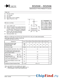 Datasheet BD2505 manufacturer WTE