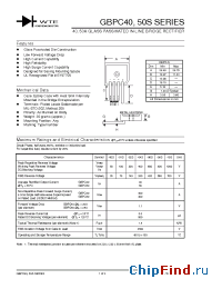 Datasheet GBPC1501S производства WTE