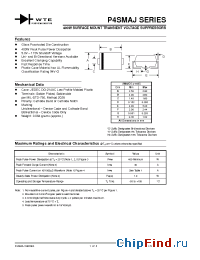 Datasheet P4SMAJ110CA-T3 manufacturer WTE