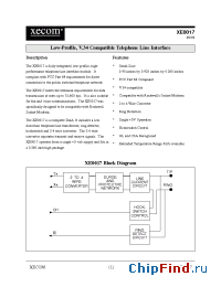 Datasheet XE0017 производства Xecom