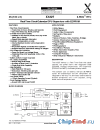 Datasheet X1227-2.7 manufacturer Xicor
