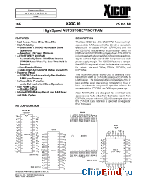 Datasheet X20C16EMB-35 manufacturer Xicor
